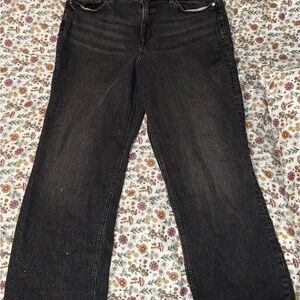 Edgely by Maurices Sparkly Black High Rise Relaxed Straight Women's Jeans